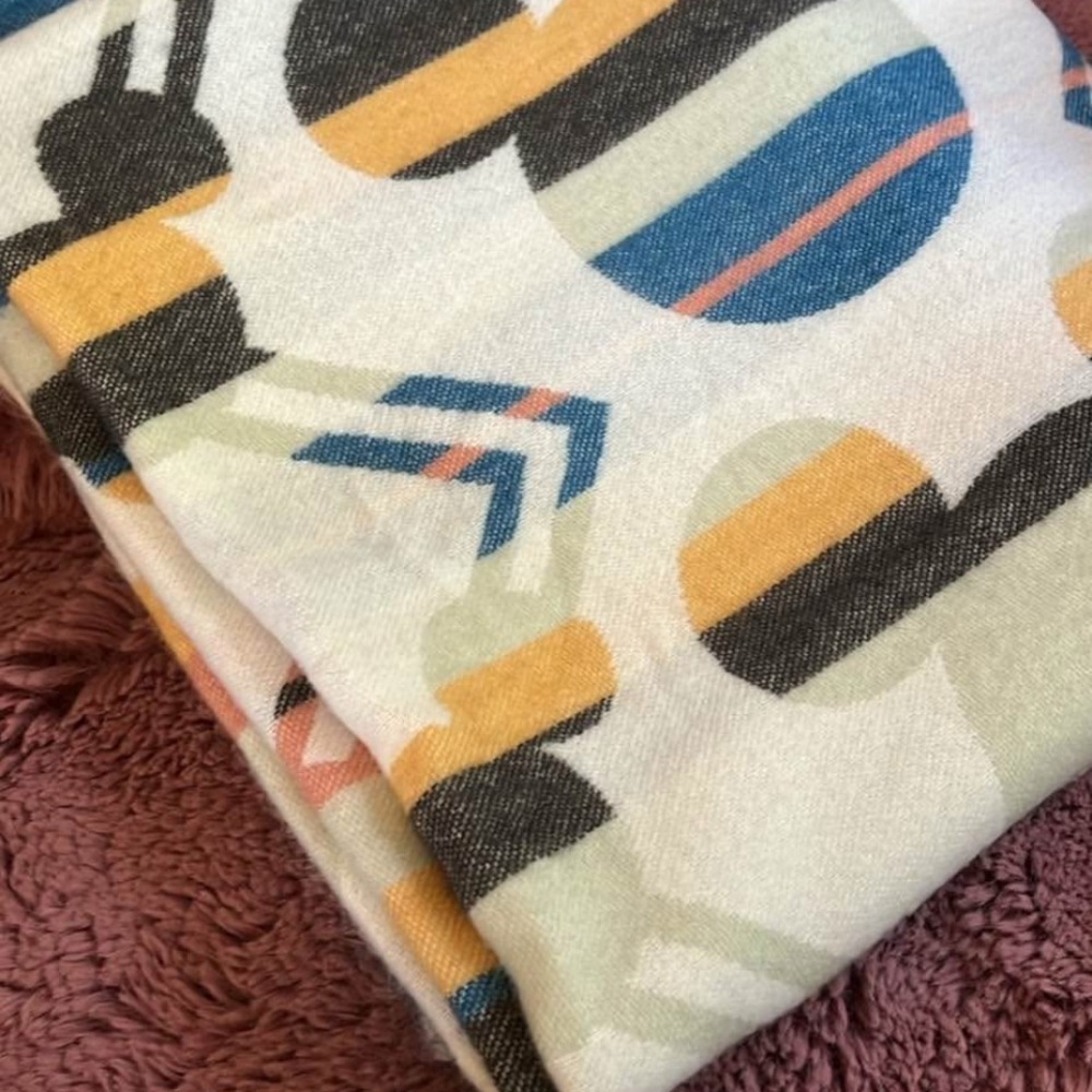 Disney Store Southwestern Multicolor Mickey Mouse Soft Throw Blanket  60x72